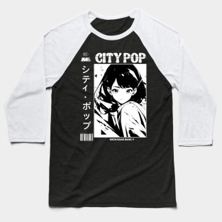 CityPop Vaporwave Manga Aesthetic Baseball T-Shirt